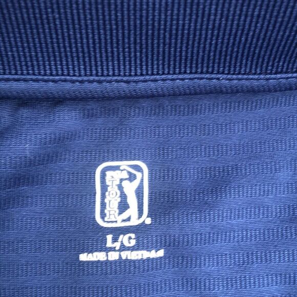 PGA Tour Men’s Polo Shirt Blue Size Large Short Sleeve Collared Pullover - Picture 5 of 7